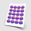 Indian Mehndi Blue Violet - 20 x 5cm Personalised Edible Cupcake Toppers on Premium Icing view 2