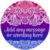 Indian Mehndi Blue Violet - 20 x 5cm Personalised Edible Cupcake Toppers on Premium Icing view 3