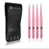 Abdul of Sialkot Eyebrow Tweezer Set for Women & Men,Professional Slant and Pointed Tweezers Set with Case,Precision Tweezers Kit for Facial Hair, Splinter and Ingrown Hair Removal (Pink 4 Piece) view 1