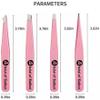 Abdul of Sialkot Eyebrow Tweezer Set for Women & Men,Professional Slant and Pointed Tweezers Set with Case,Precision Tweezers Kit for Facial Hair, Splinter and Ingrown Hair Removal (Pink 4 Piece) view 2