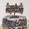 Our Adventure Continues Brown Wood Mr & Mrs Wedding Anniversary Cake Topper Customize Rustic Bride And Groom Cake Toppers For Wedding Engagement Party Supplies Engagement Gifts For Couple view 3