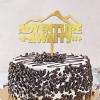 Adventure Awaits Quote Mr And Mrs Wedding Cake Topper Personalized Romance Bride & Groom Cake Topper For Wedding Anniversary Party Favors Wedding Gifts For Couple Glitter Gold view 3