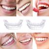 1 Pairs Perfect Smile Teeth Veneers Top and Bottom Fake Teeth Cosmetic Teeth Veneers Instant Comfort Fit Whitening Flex Denture Cover Snap on Veneers Dentures False Teeth for Men and Women view 4