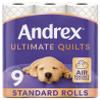 Andrex Ultimate Quilts Toilet Paper 9 Rolls, Air Pocket Technology for Soft, Thick Sheets -Pack of 9 Quilted Toilet Rolls, FSC Certified view 1
