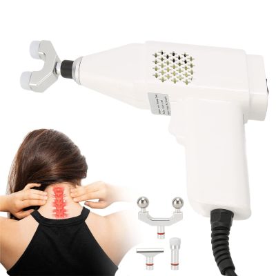 JINTAOMA Chiropractic Gun, Chiropractic Adjusting Tool Instrument Electric Impulse Gun Actuator Massager Professional Massage Equipment Magnetic Therapy Massage Gun,White