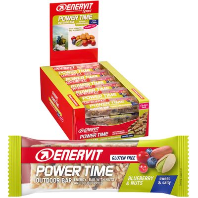 Enervit Power Time Snack Bar (Blueberry & Nuts, Box of 24)
