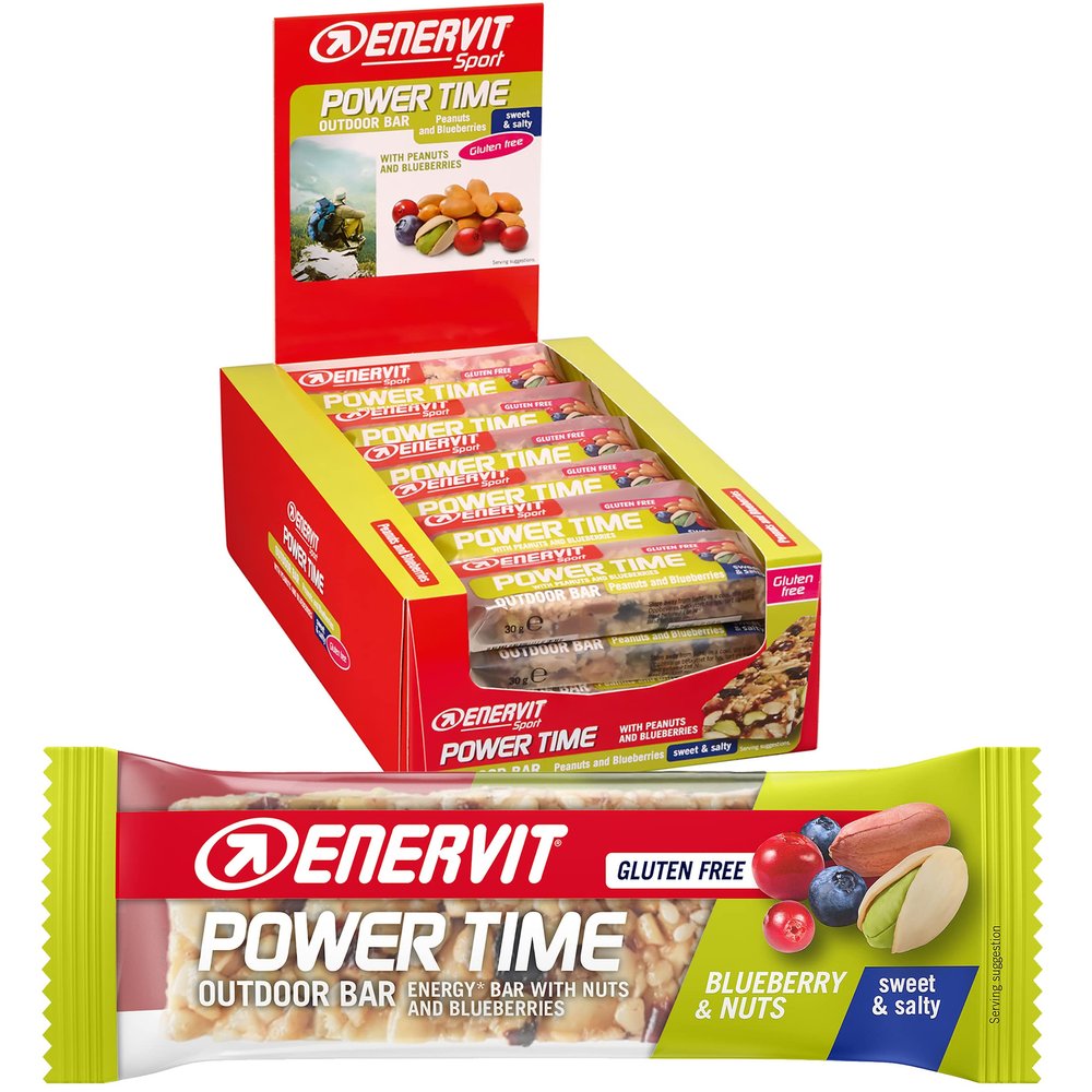 Enervit Power Time Snack Bar (Blueberry & Nuts, Box of 24)