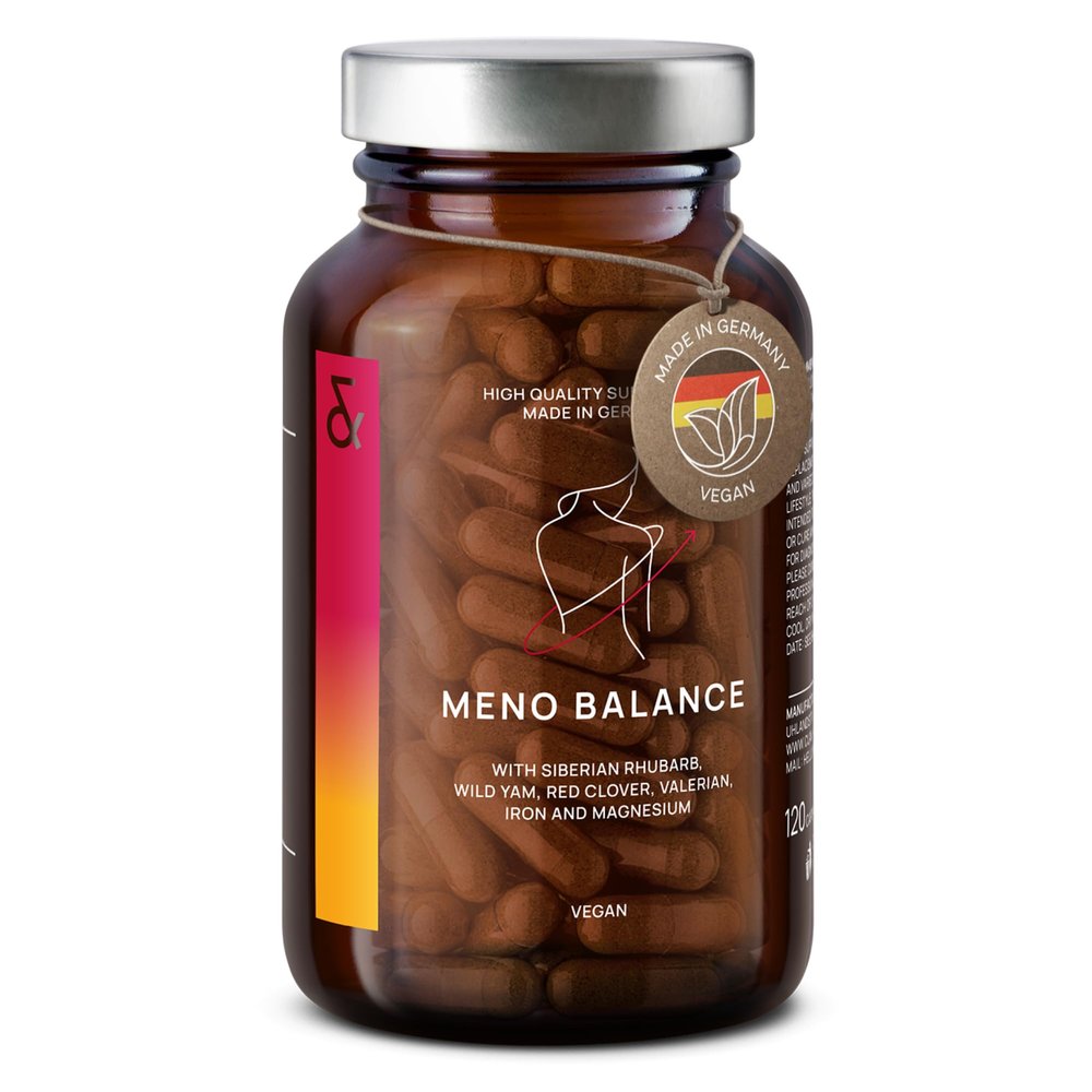 CLAV Menopause Complex  Meno Balance  Nutrient Support for Women 45+ with Wild Yam, Siberian Rhubarb & Red Clover  120 Capsules  Vegan