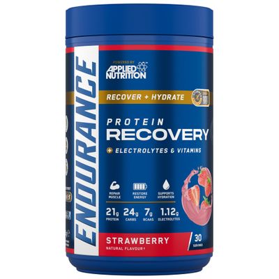 Applied Nutrition Endurance - Post Exercise Recovery Drink, Protein Powder with Carbohydrates Electrolytes BCAAs Vitamins & Minerals (1.5kg - 30 Servings) (Strawberry)