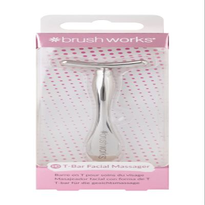 Brushworks Zinc T-Bar Facial Massager