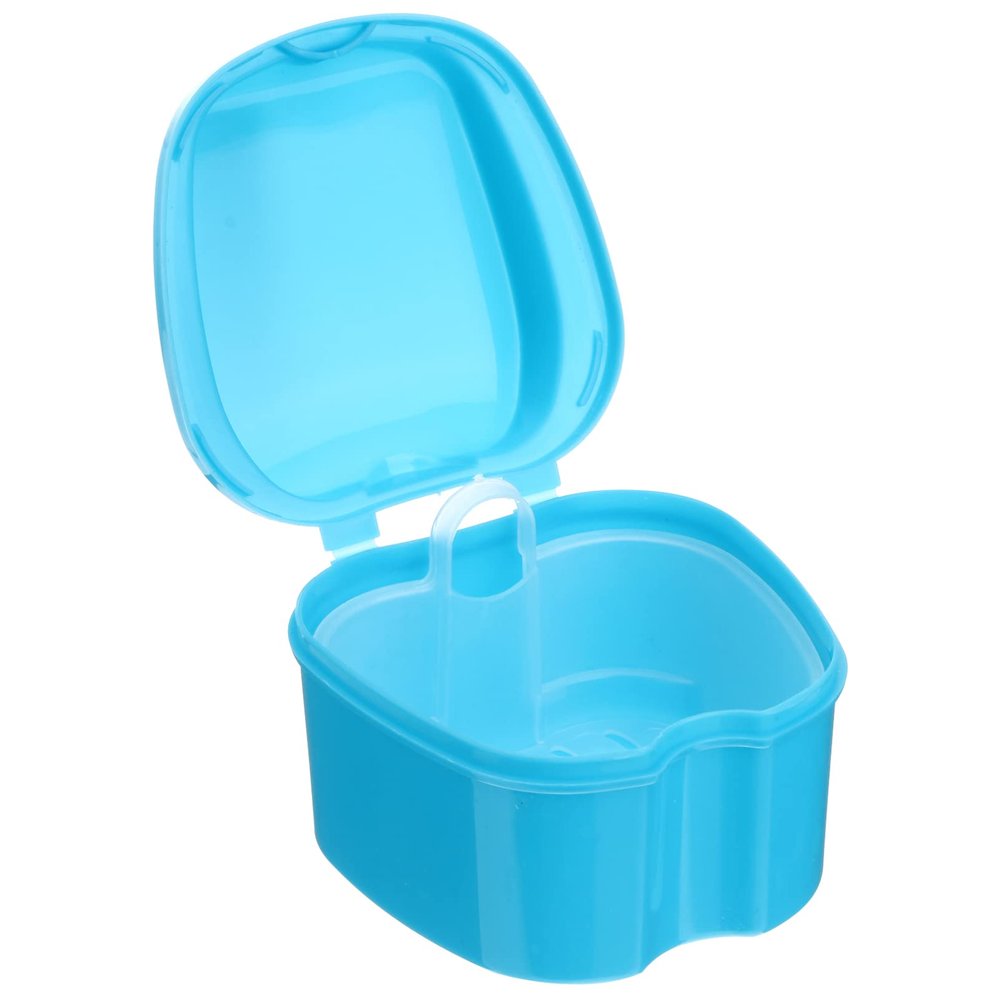 Beavorty Denture Box Case for False Teeth Storage Light Denture Holder Hanging Net for Easy Use and Organization