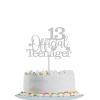 13 Official Teenager Cake Topper Blue Glitter Happy 13th Birthday Cake Pick Decorations for Teens 13th Birthday Cheers to 13 Years Old Party Supplies (Silver) view 1