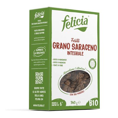 6X HAPPY FULL WHEAT FUSILLI NATURALLY GLUTEN FREE (6 PACKS OF 340g) Pack of 340g