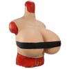 FSYH Huge Breastplates Z Cup Silicone Breast Form with Cotton Filled Artificial Fake Boobs for Crossdressers Cosplay Prosthesis,brown view 1