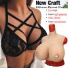 FSYH Huge Breastplates Z Cup Silicone Breast Form with Cotton Filled Artificial Fake Boobs for Crossdressers Cosplay Prosthesis,brown view 3