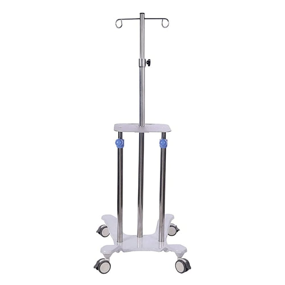 ETELIN Iv Stand With Wheels, Stainless Steel Iv Pole Infusion Stand Height Adjustable Dialysis Bag Holder With 2 Hooks For Elderly Home Care, Hospital