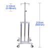 ETELIN Iv Stand With Wheels, Stainless Steel Iv Pole Infusion Stand Height Adjustable Dialysis Bag Holder With 2 Hooks For Elderly Home Care, Hospital view 3