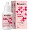 Iron Drops - Gentle, High Strength Liquid Supplement - Iron Deficiency & Anaemia Support - Integrated Dropper Cap - Ferrous Bisglycinate + Vitamin C - Vegan - 30 ml view 1