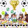 Kawailay 48 PCS Soccer Cupcake Toppers and Wrappers Sport Theme Birthday Party Cupcake Picks Soccer Cupcake Toppers Muffin Cases Wrapping Paper Cake Decor for Sports Party Kids Birthday Party view 2