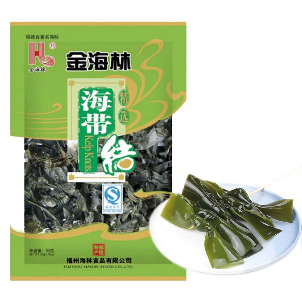 AMZGROCERY Kombu Dried Seaweed Kelp Knots 50g