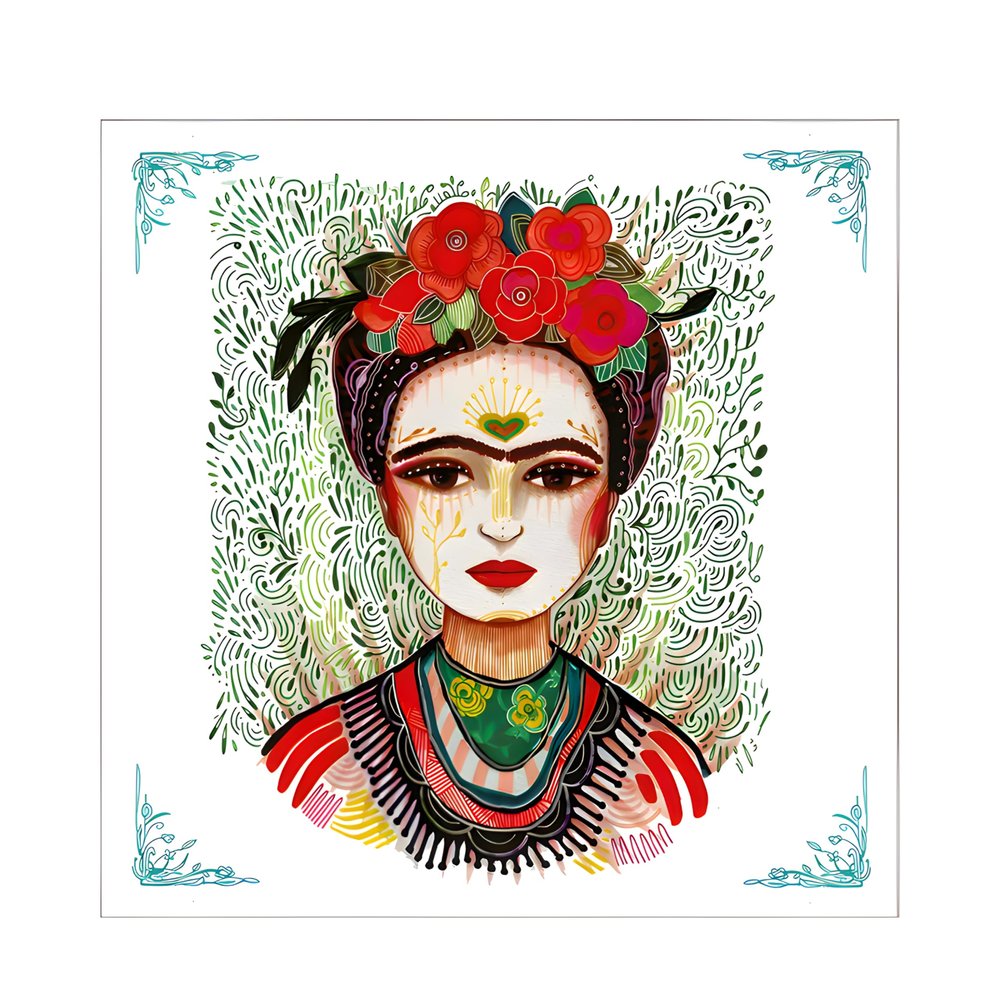20 Napkins Art Frida in the Heart as Table Decoration Paper Napkins with Motif Also for Decoupage and Decoupage 33 x 33 cm