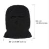 Geyoga 3 Hole Knitted Full Face Ski Mask Winter Balaclava Warm Full Face Cover Thermal Skiing Mask for Men Women Sport Outdoor(Adult Size,Black) view 3