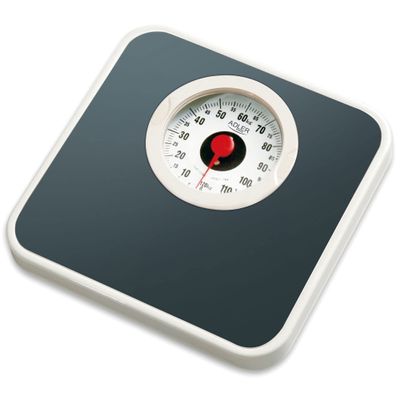 Adler AD8178 Mechanical Personal Scales up to 120 kg, Analogue Bathroom Scales High Accuracy, Non-Slip Surface, Non-Digital, Easy to Use, Batteries Not Included
