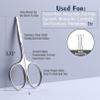YOUYISI 3.75" Nose Hair Scissors, Round Tip Small Facial Mustache Scissors for Men's Trimming view 3