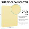 100 PCS Glasses Clean Cloth Suede, Lens Clean Cloth for Lenses, Glasses, Screens, Cameras, iPad, iPhone, Eyeglasses (6"x7", 100PCS/Light Yellow) view 4