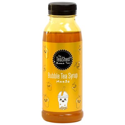THE TEASHED Mango Bubble Tea Fruit Syrup 330ml | 11 Servings | Use with popping boba juice pearls | By THE TEASHED
