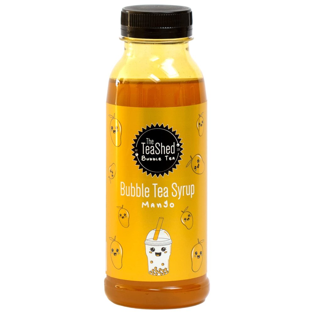 THE TEASHED Mango Bubble Tea Fruit Syrup 330ml | 11 Servings | Use with popping boba juice pearls | By THE TEASHED