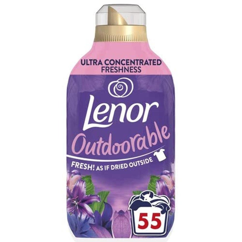 Lenor Outdoorable Fabric Conditioner 55 Washes, 770ML, Moonlight Lily - Ultra Concentrated Freshness - 100% Recycled Bottle
