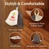 ASKOLD Wool Sauna Cap for Women to Protect Hair - Embroidered Miss Sauna, Finnish Felt Hat, Banya Hat, White and Grey, 7.625 view 3