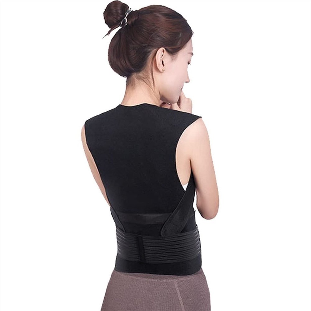 Tourmaline Self-Heating Back Support Belt Magnetic Therapy Waist Back Shoulder Posture Corrector Spine Pain Relief Herniated Disc Breathable Lumbar Brace