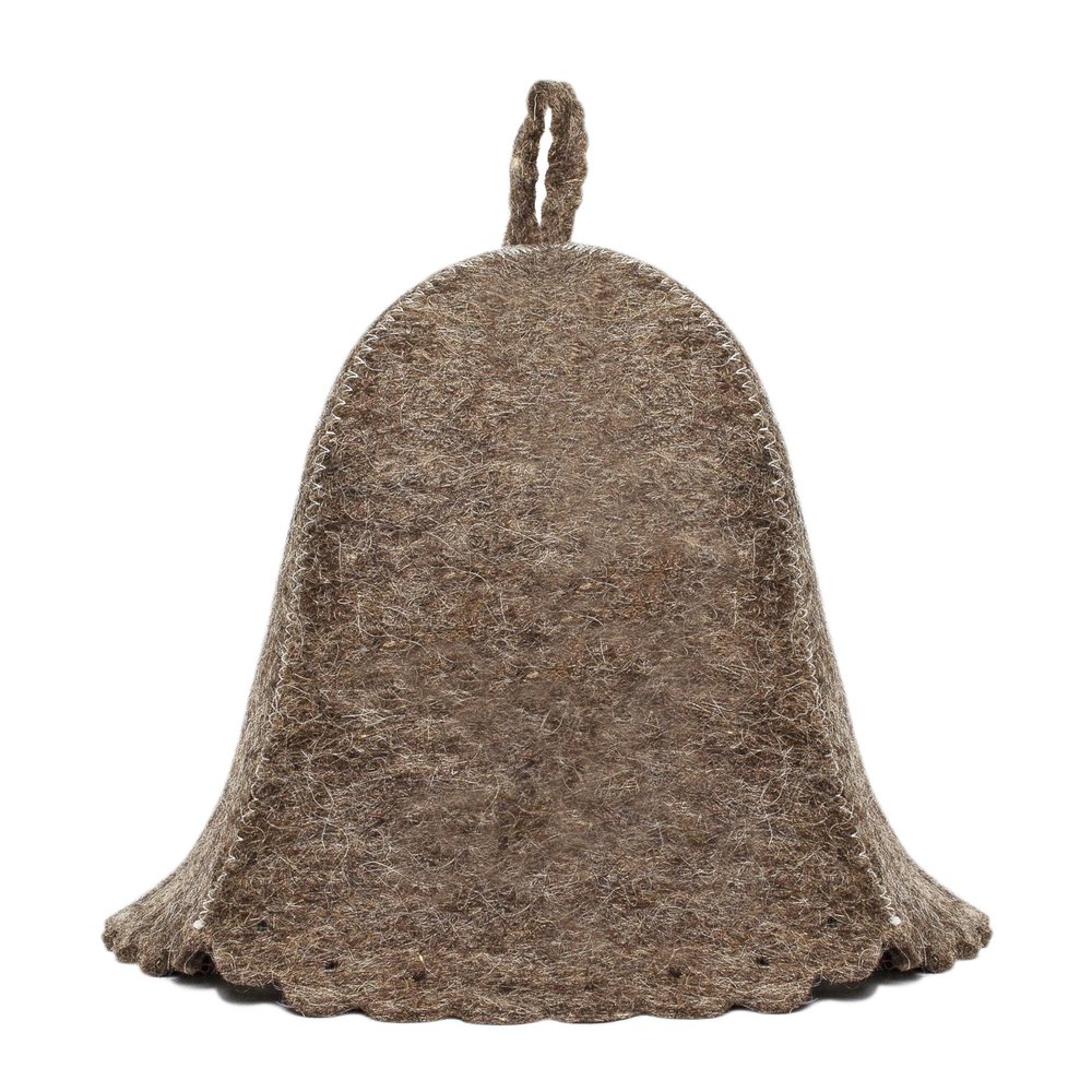 ASKOLD Wool Felt Sauna Hat for Men and Women - Finnish Banya Cap, Grey