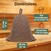 ASKOLD Wool Felt Sauna Hat for Men and Women - Finnish Banya Cap, Grey view 4
