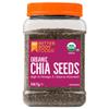 BetterBody Foods Organic Chia Seeds - Source of Omega-3, 5g of Protein, 10g of Fibre - Vegan, Keto, Gluten Free and Non-GMO Flavour Neutral Favourite - 567g view 1