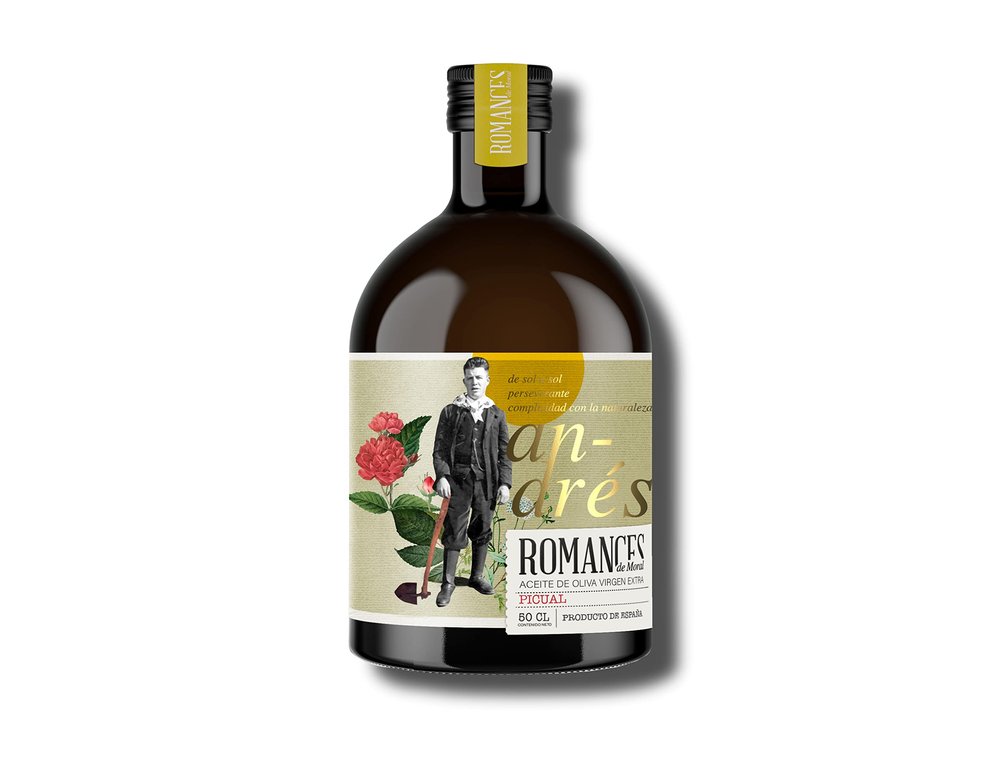 ROMANCES de Moral | Extra Virgin Olive Oil (Picual Variety, 500ml.) | Best Premium EVOO from Calatrava | Luxury gourmet EVOO from picual olives | Direct sale and limited production