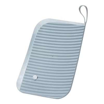 STARRY G Mini Washboard, Portable Washboard with Handle, Washing Clothes Board for Panty Socks Kids Clothing, Non-slip Hand Wash Board, Laundry Cleaning Tool for Home Travel - Light Blue