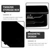 PU Leather Empty Tweezers Storage Bag Magnetic Lash Tweezers Case Anti- Organizer for Eyelash Grafting Extension Tweezers (Purple) view 4