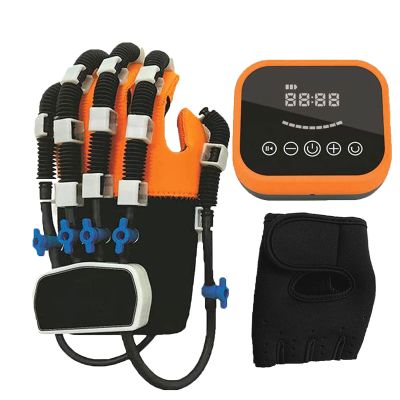 Yadlan Stroke Hemiplegia Finger Rehabilitation Trainer, Rehabilitation Robot Gloves, Hand Splint Finger Training Equipment for Hand Function Recovery(Size:Left-M)
