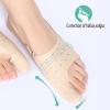 1 Pair Breathable Elastic Yarn Gel Silicone Toe Straightener Separator Support Splint Brace Spacer Wearable for Day and Night Time,S (L) view 4