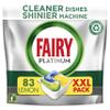 Fairy Platinum All in One Dishwasher Tablets, Lemon, 83 Capsules, For tough Challenges, Even Cleans Greasy Filters view 1