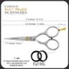 FABINOC 5" Beard and Moustache Scissors with Comb & Pouch  Eyebrow, Ear & Nose Small Hair Scissors - German Quality Stainless Steel Mustashe Grooming Kit (Silver) view 2