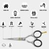FABINOC 5" Beard and Moustache Scissors with Comb & Pouch  Eyebrow, Ear & Nose Small Hair Scissors - German Quality Stainless Steel Mustashe Grooming Kit (Silver) view 4
