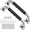 2 Packs Anti-Slip Shower Grab Bars, SUS304 Stainless Steel Bathroom Wall Mount Grab Bar Handle, Disabled Aids Handicap Elderly Senior Assist Bath Handle (43 cm) view 1
