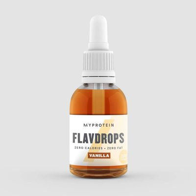 MyProtein FlavDrops Natural Vanilla 50 ml (1.7 oz). Zero Calorie Zero Fat Zero Sugar flavoring thatll transform your food.