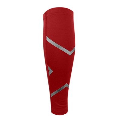 FreshCart Basics Performance Pain Compression Calf Goblint Protective Sleeve for Calves & Legs Socks Men Checked, red, M