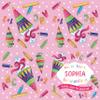 100 Napkins First Day of School with Name Personalised as Table Decoration for School | Individual for Boys and Girls | Choice of Colours | German Production 33 x 33 cm (100, Pink) view 2