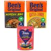 Bens Original Korean Bbq Inspired Microwave Rice, Bens Original Katsu Curry Inspired Microwave Rice, Tilda Microwave Indonesian Fried Rice